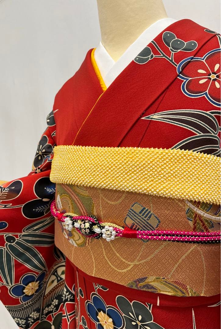 京紅型 振り袖 フルセット 別誂長襦袢付 宮崎良次 落款入り 本佐賀錦