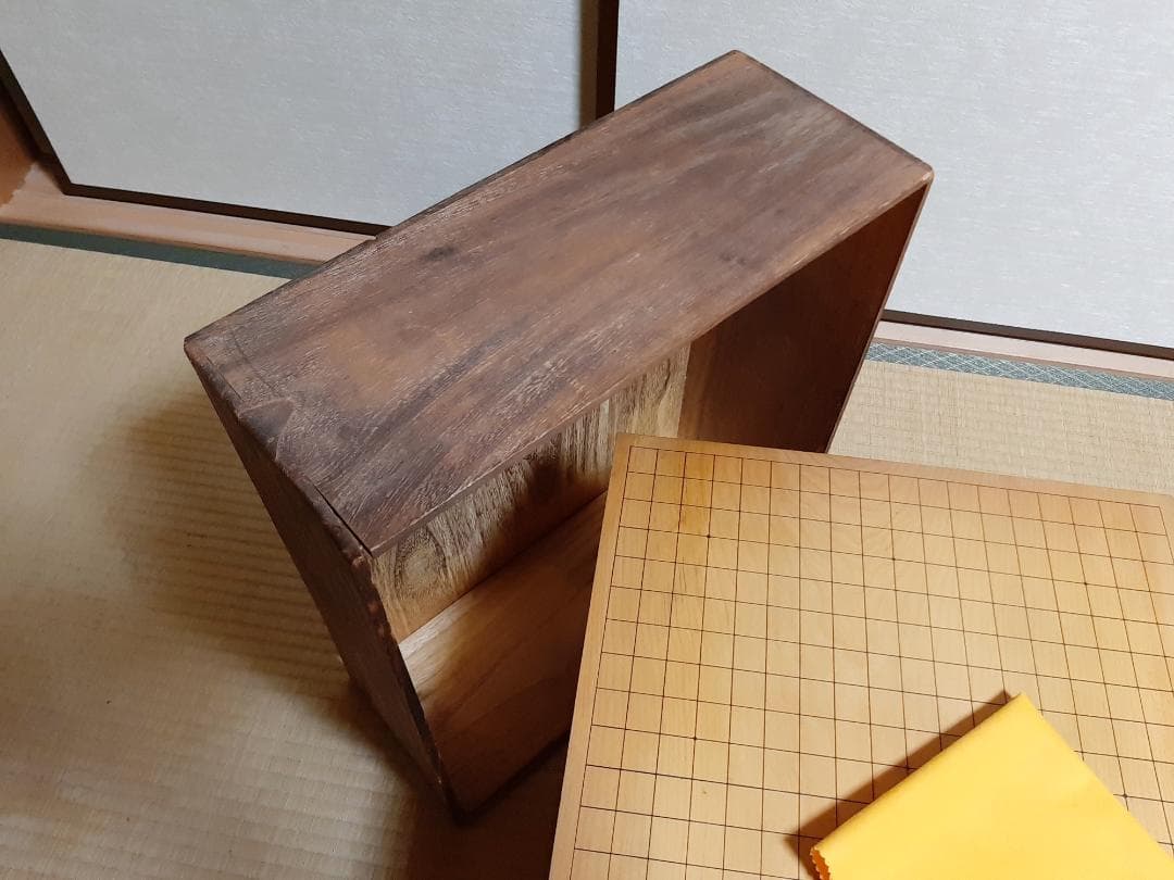 囲碁盤 日向榧 木裏 約６寸(17cm) 蓋付 围棋盘 바둑판 Go board