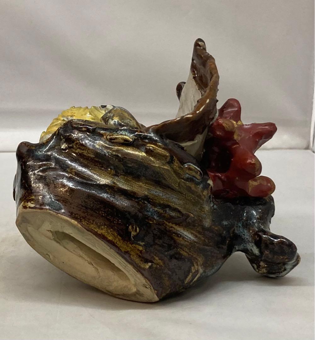 B192s 「宝船 置物」浅見安兵衛作 共箱 京焼 床飾