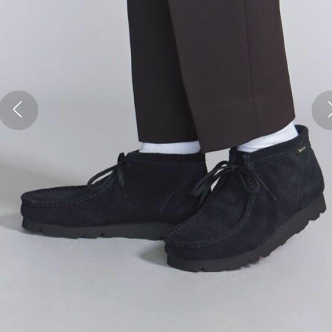 クラークス　ワラビー　ゴアテックス GORE-TEX UK7 黒　スエード　25