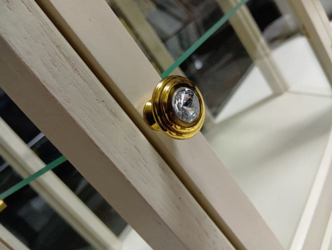 1980's フランス 真鍮 金具 キュリオケース テーブル ディスプレイケース