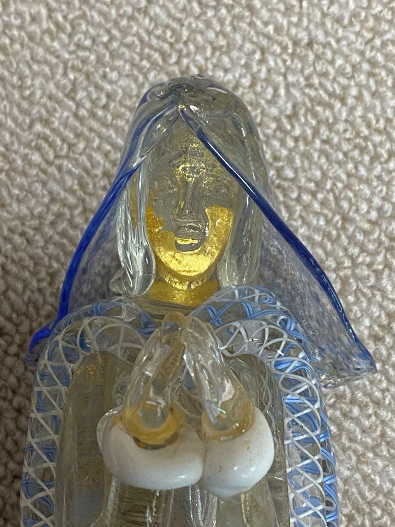 ♦️珍物レア物ムラーノ島 ムラーノグラス マリア像人形 イタリア