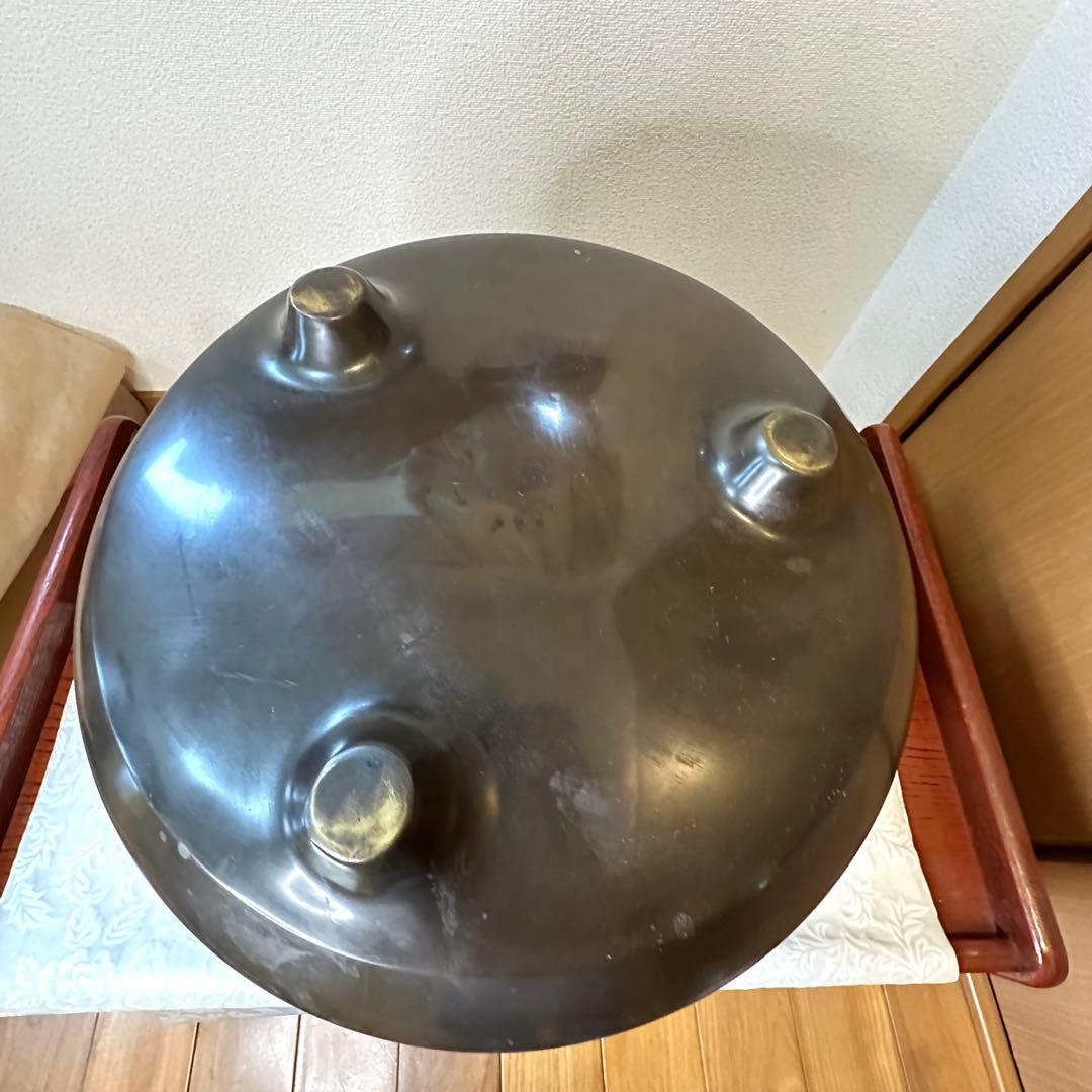 ♦︎未使用品♦︎茶道具 唐銅？面取り風炉 虫喰い 五徳 風炉 - メルカリ