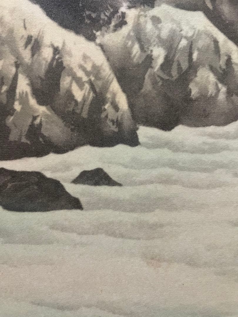 秋山信観　彩色山水　掛軸　尺五立 日本画家