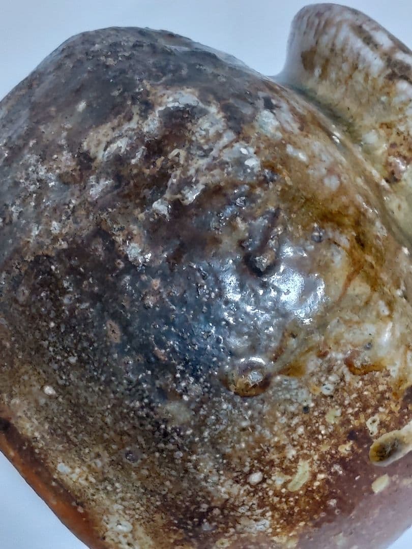 古美術　蹲型の掛け花入　置き物