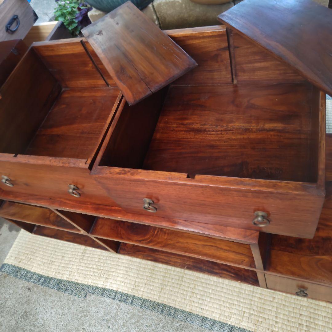 さ*ま様 昭和レトロ 大正ロマン 無垢材チェスト 引き出し付き 古民家 当時