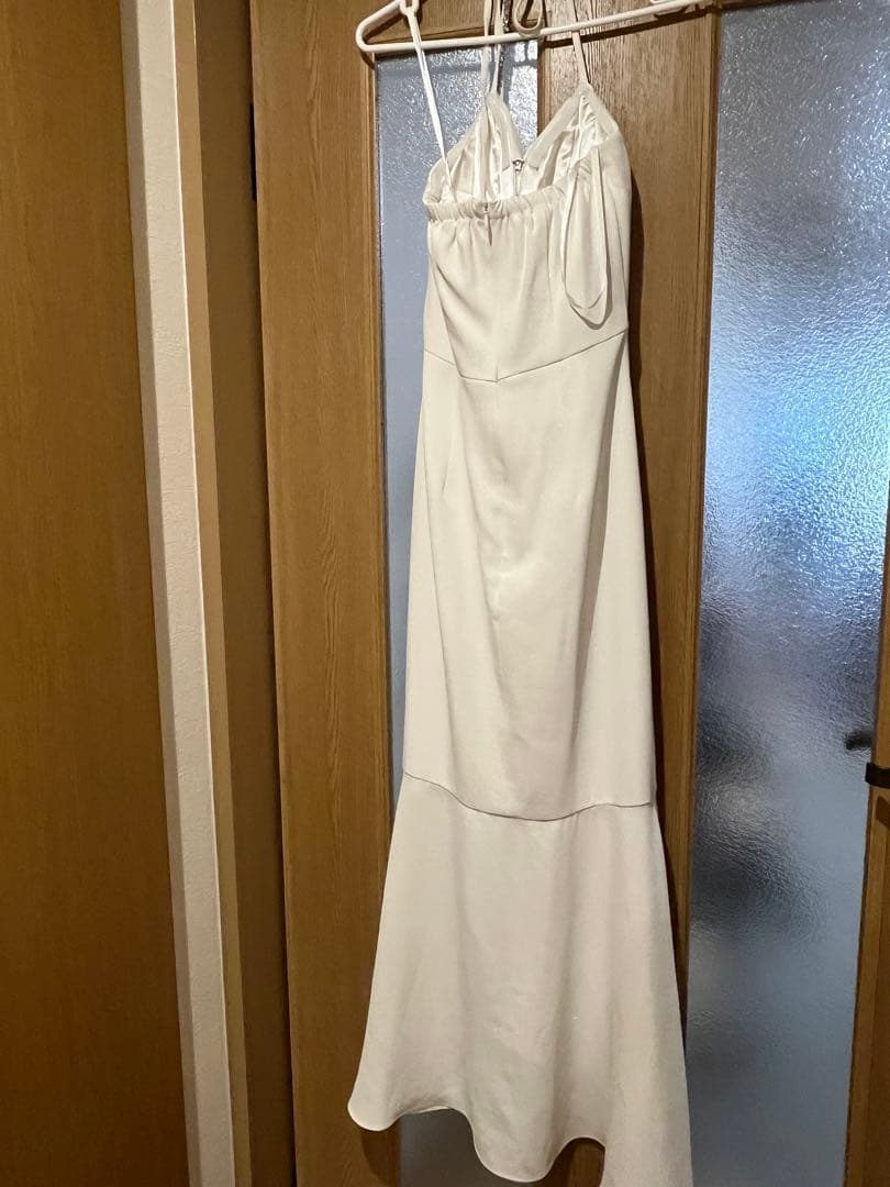 美品ラメ/ フリル/ スリット/ キャミ/ ロングドレス/ キャバドレス