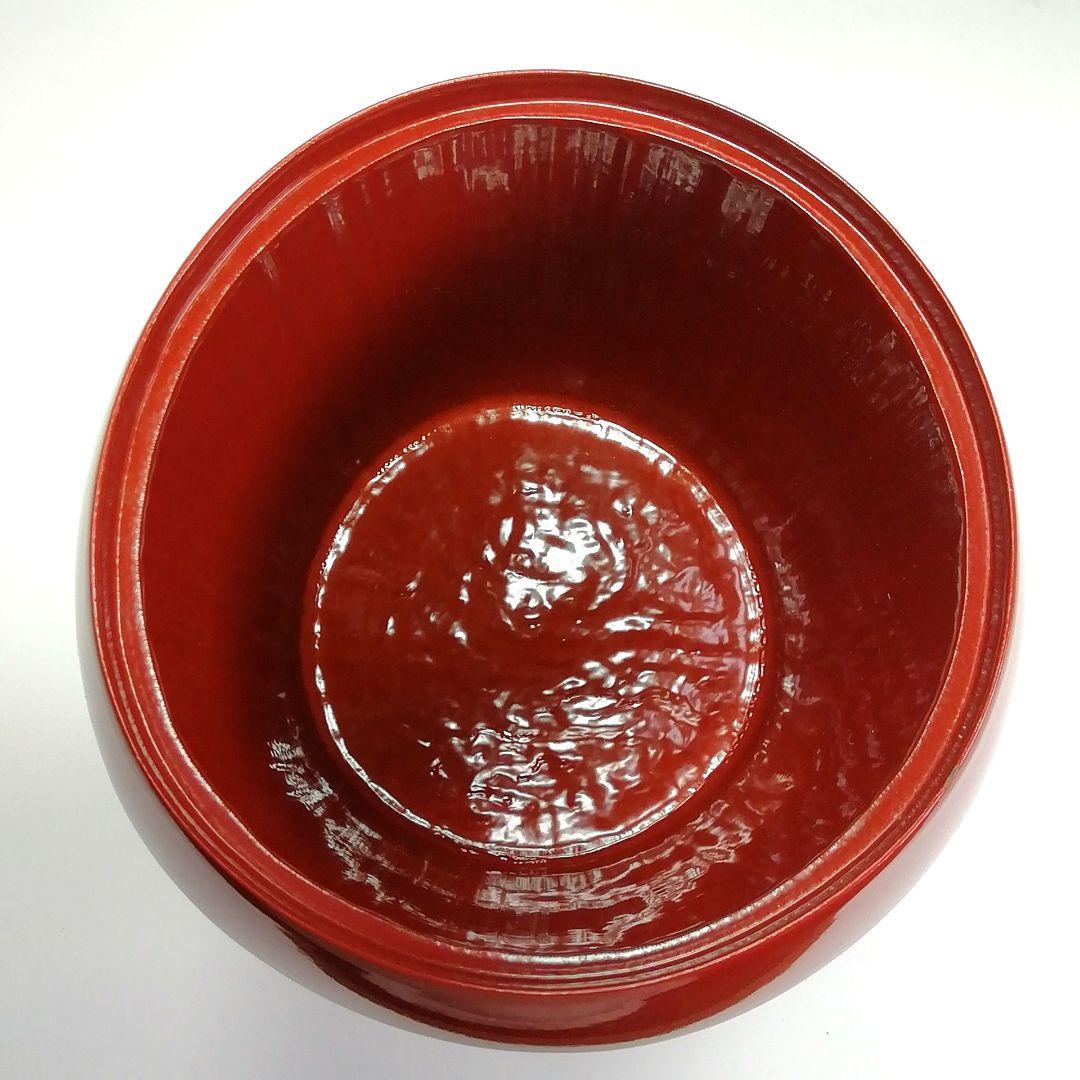 S410 水指 『太鼓胴 朱竹水指』『塗師 助田宗明作』 共箱 茶道具