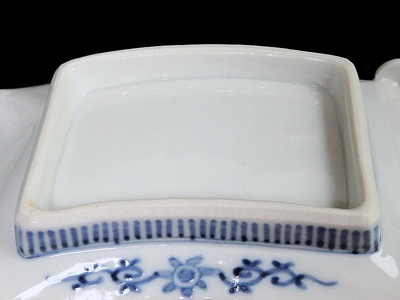 大聖寺伊万里 生け花の図 巻物型変形皿 E329AS-CQp