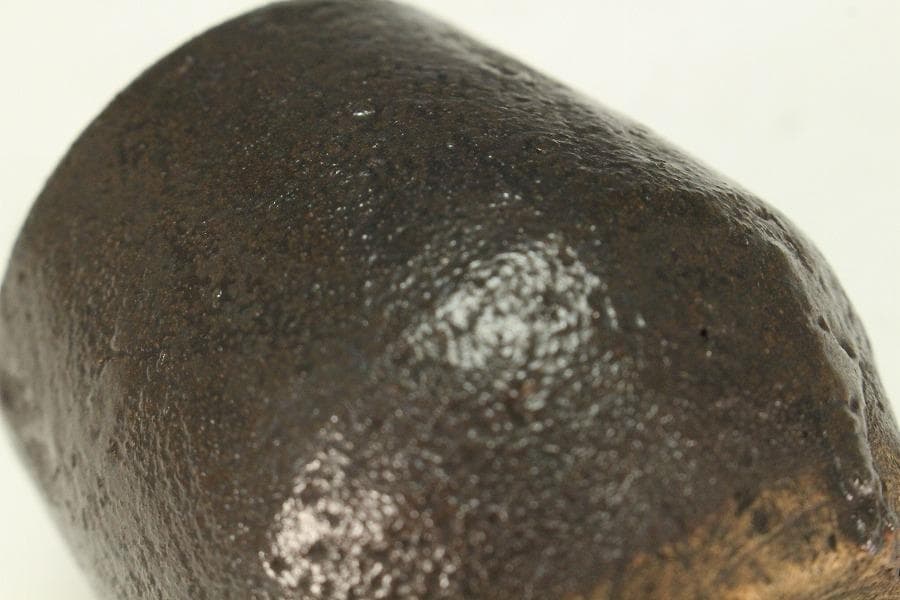 茶道具 唐物 黒釉 茶入 時代裂 仕服 良蓋(K-A208)