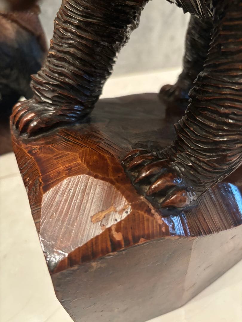 1950-60年代アイヌビンテージ作家さん北人作 美しく芸術的な特大クマ熊