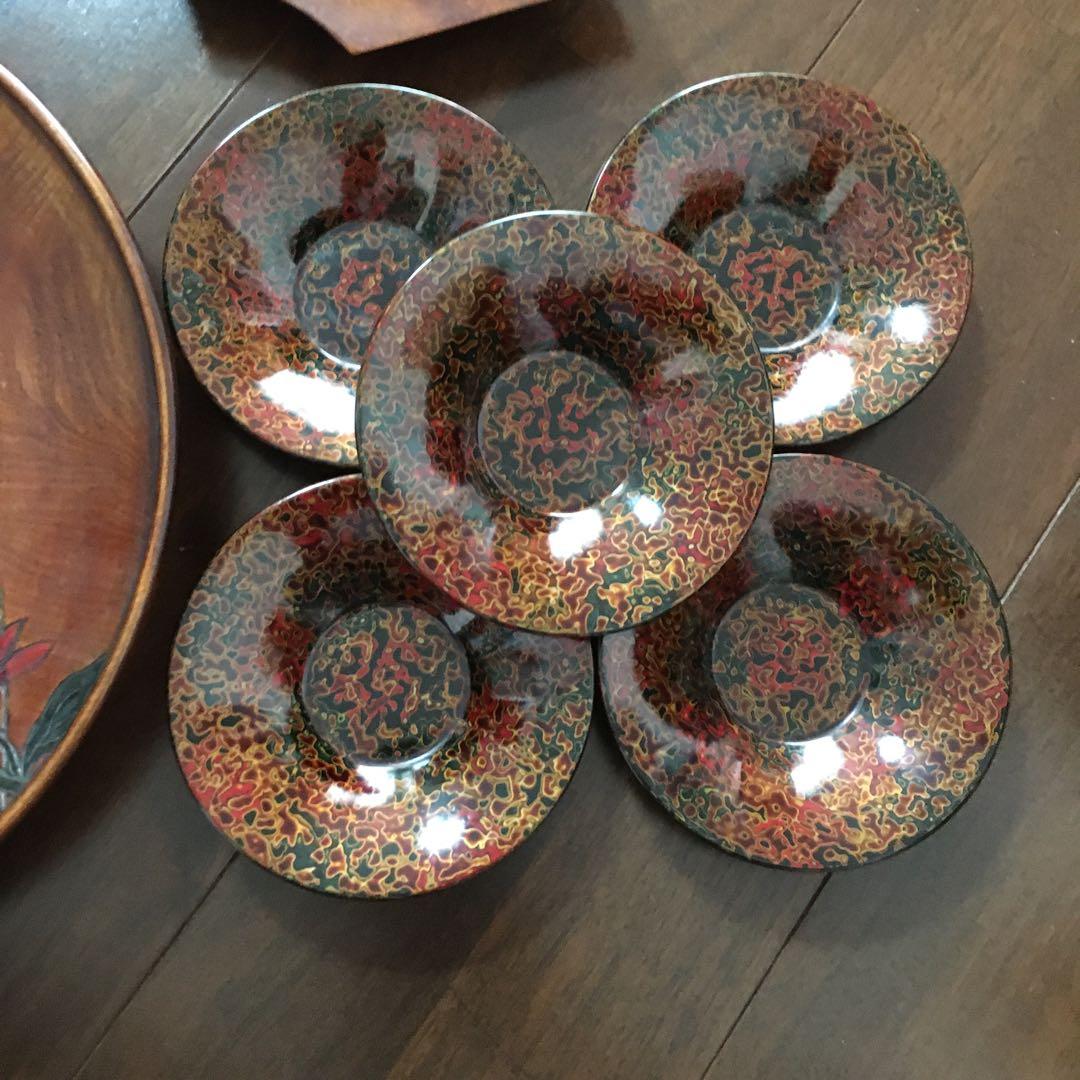 seitusmei　烏城彫　讃岐彫　讃岐漆器　A.B.C.D