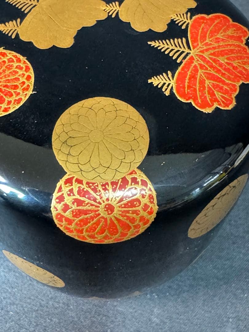 E982 送料無料 金彩蒔絵 棗 在銘 茶道具 茶室 茶道 共箱