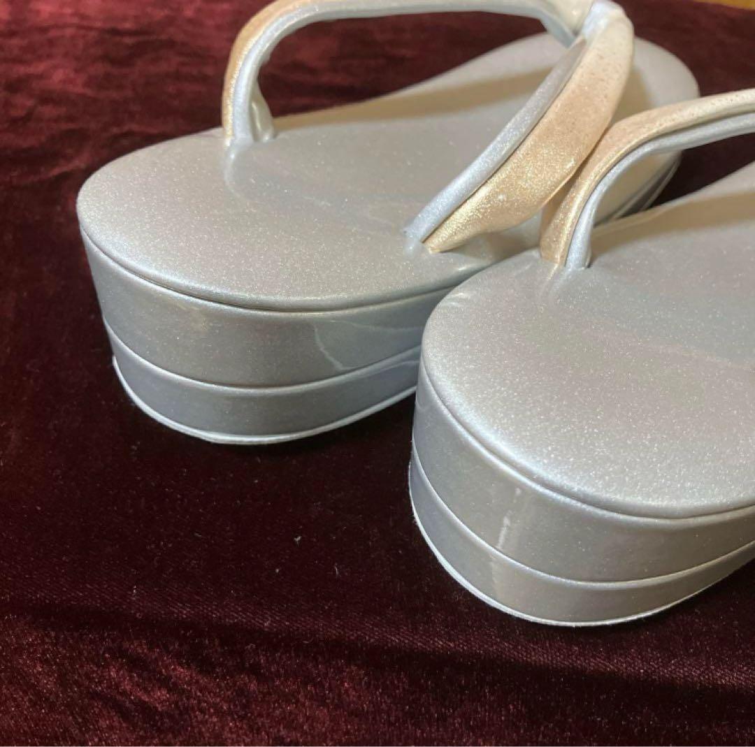 ⭐️【未使用】 世美庵 草履バックセット 礼装 フォーマル 日本製 銀 ピンク 花