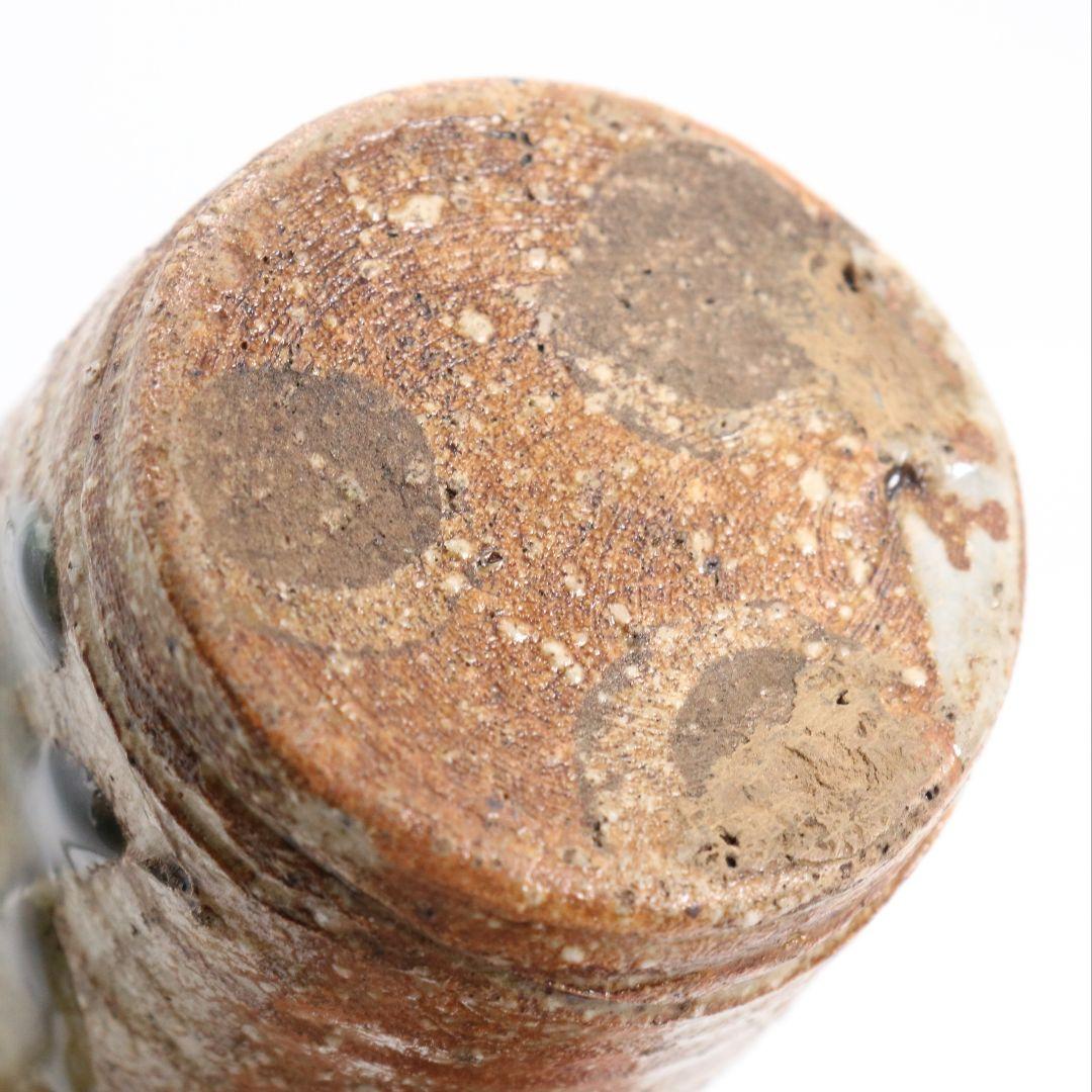 時代 古信楽焼 肩衝 茶入 花唐草文仕覆 茶道具 共箱 V916