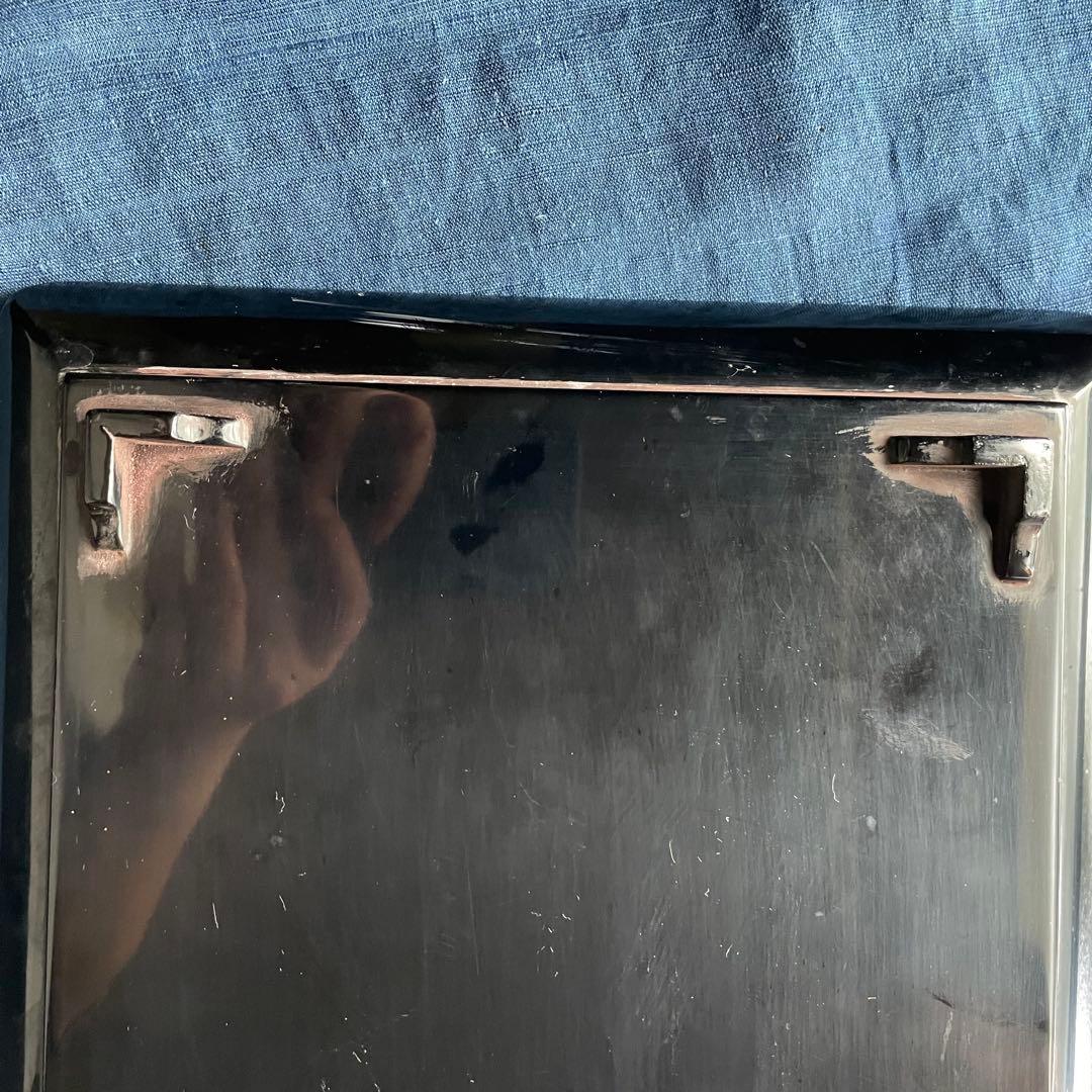 黒塗り盆 螺鈿 長方形 26㎝×35㎝ 漆器 盆 螺鈿細工 長方