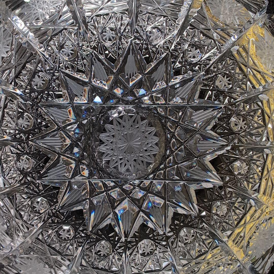 ボヘミア】高級クリスタル 蓋付きボウル PK500 ハンドメイドカット