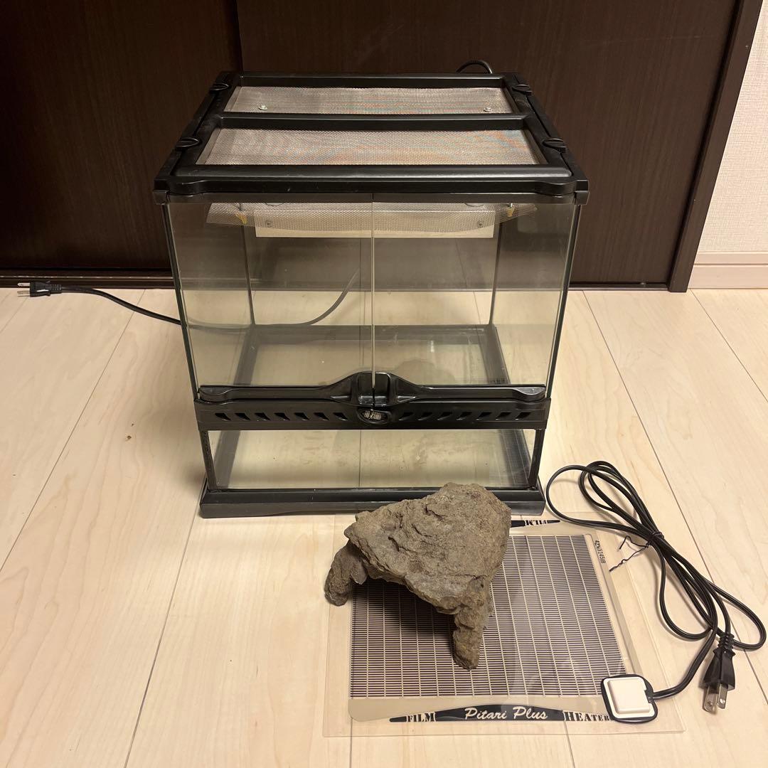 ジェックス グラステラリウム3030 暖突s パネルヒーター 飼育セット