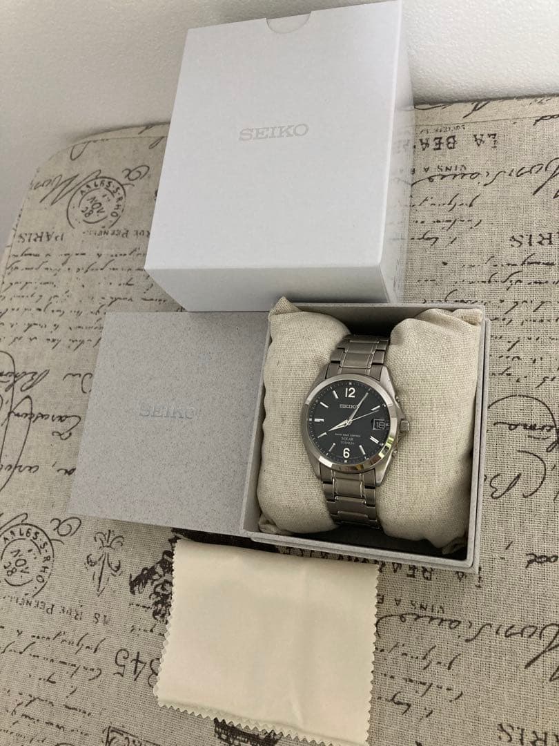 美品！ SEIKO セイコー チタン 電波 メンズ フルコマ sbtm229