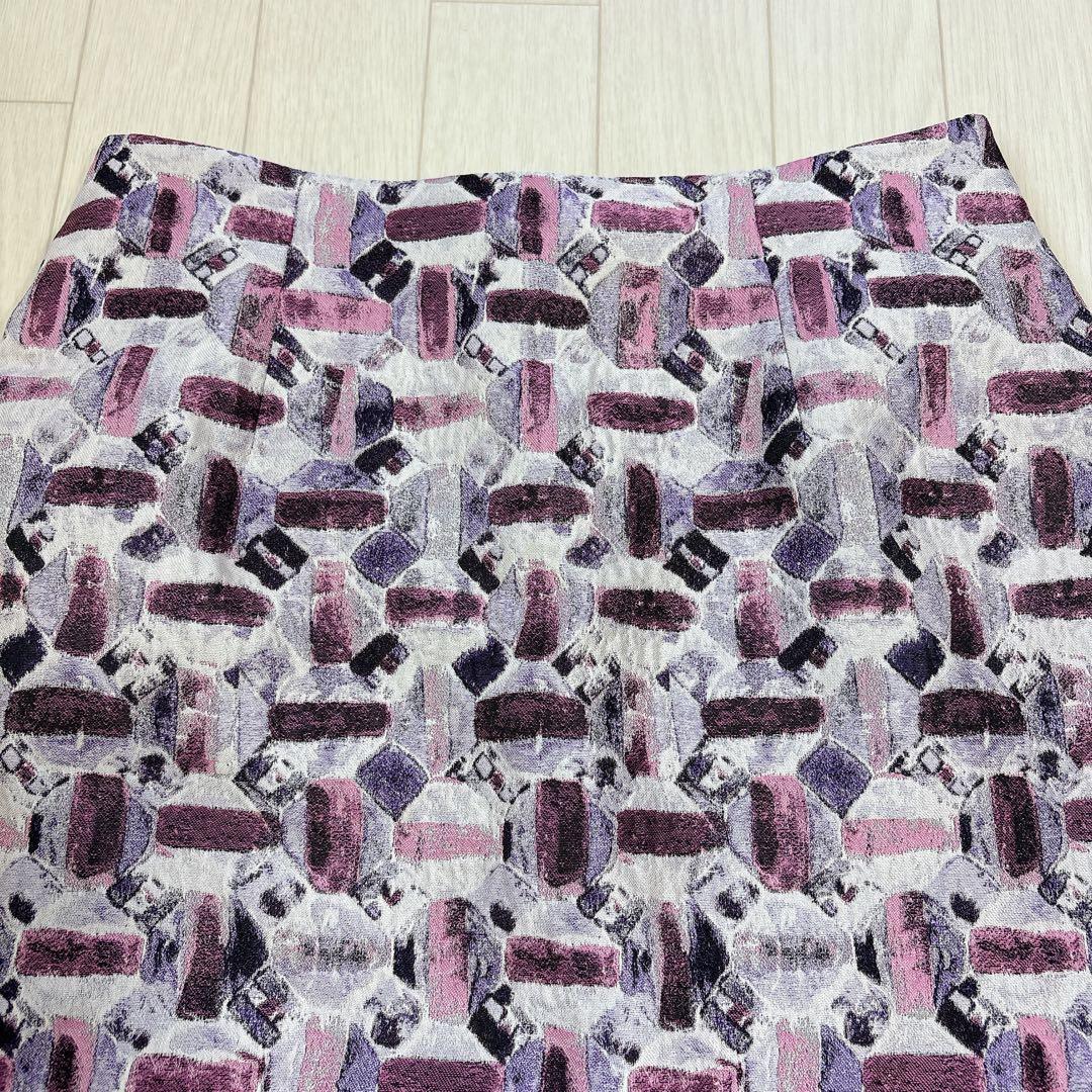 美品 ANAYI アナイ オードトワレジャガード後ろ切り替えスカート 36