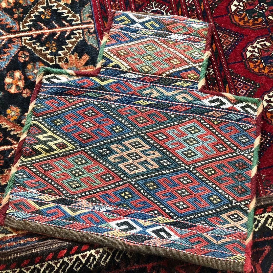 アンティーク/オールド? 塩袋 キリム&ジジム? 手織り トライバルラグ アンティーク/オールド? 塩袋 キリム&ジジム? 手織り トライバルラグ