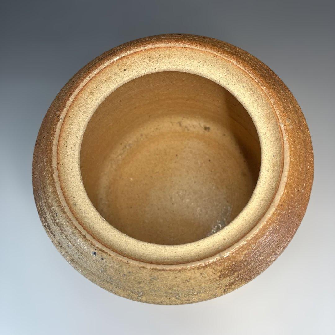 茶道具】加藤孝三造 利休信楽写水指（共箱）塗蓋付☆送料