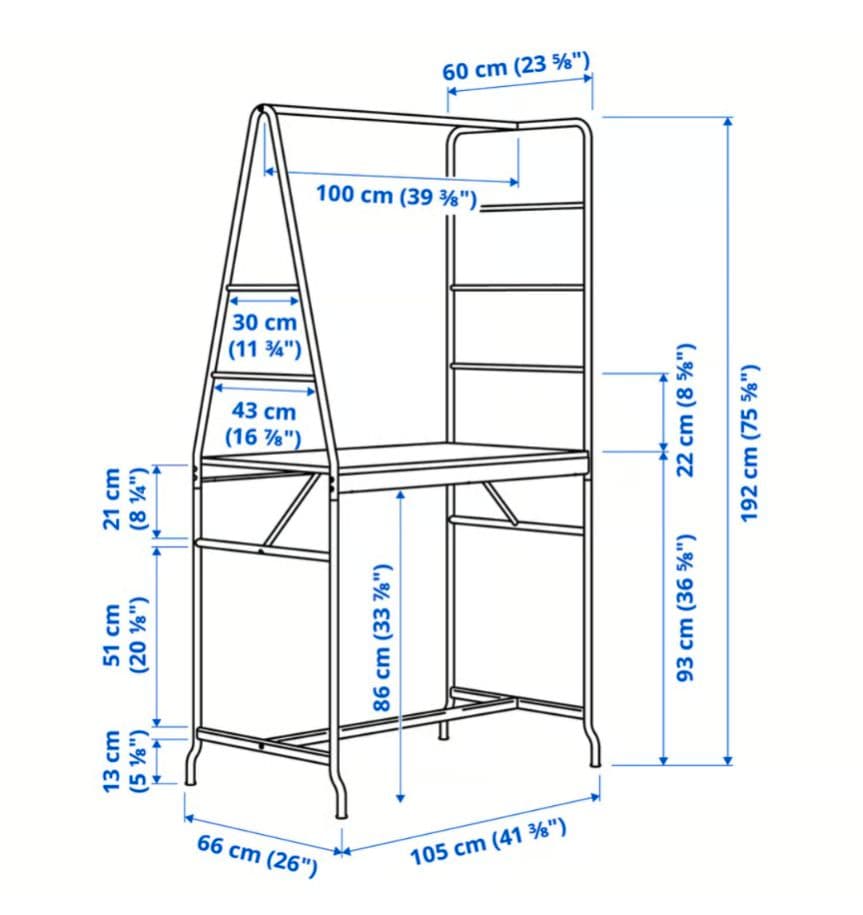 《送料込》IKEA ホーヴェルード テーブル 事務机 作業机 デスク 北欧家具