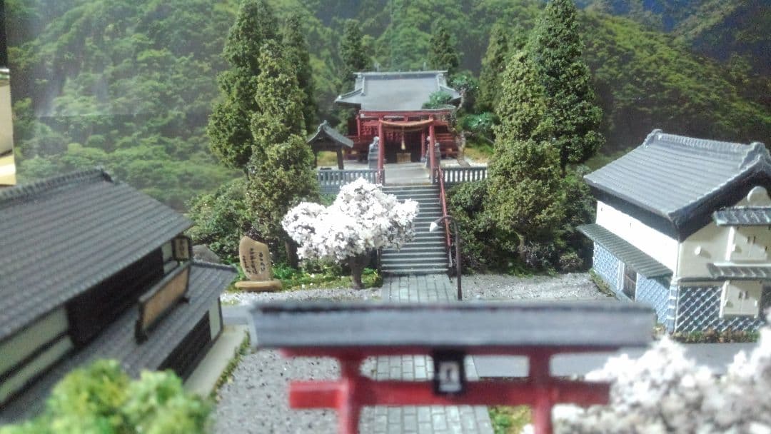 プラモデル✨神社✨寺✨お城✨ミニチュア✨ジオラマ✨30㎝×