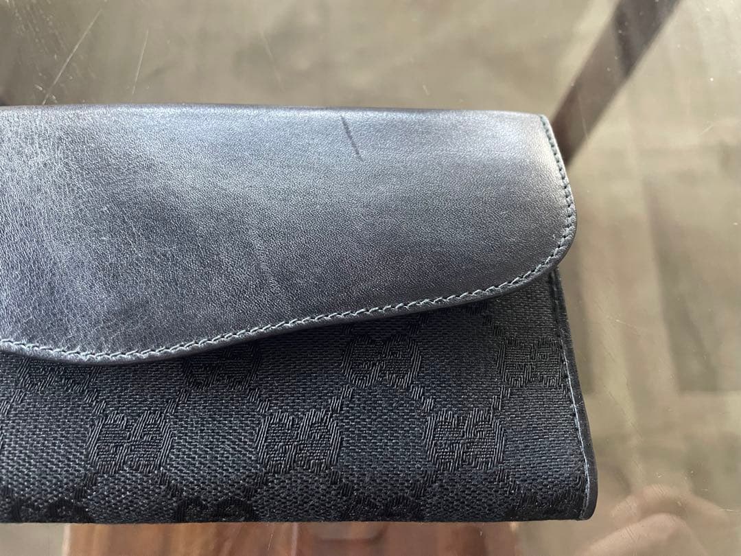 1980s oldgucci オールドグッチ　ブラック　長財布