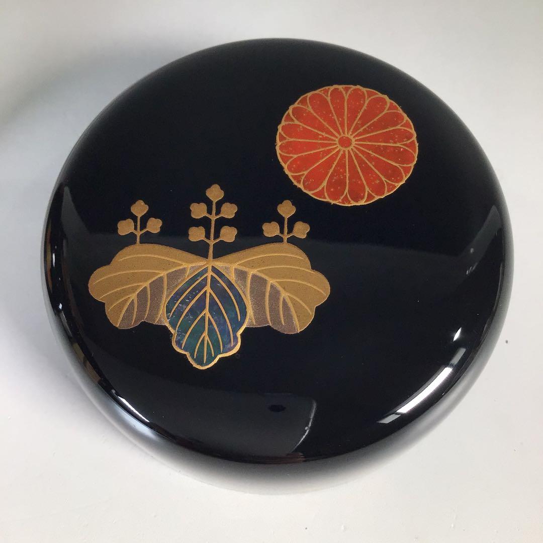 M930 棗 『中川秀甫作』『黒漆塗』『高台寺蒔絵』『中棗』 共箱