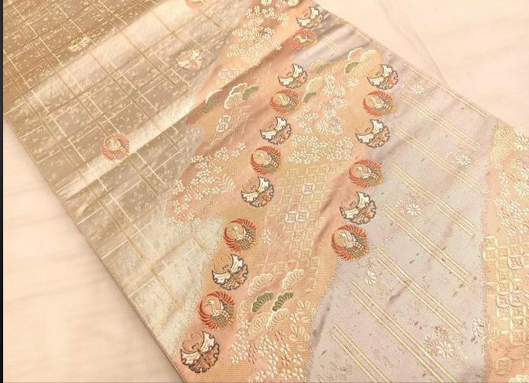 振袖フルセット6点サイズM〜L駒刺繍 花蝶文 暈し