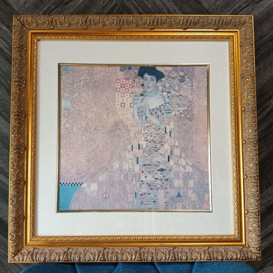 グスタフ・クリムト 女性像 油彩画 ゴールドフレーム グスタフ・クリムト 女性像 油彩画 ゴールドフレーム グスタフ