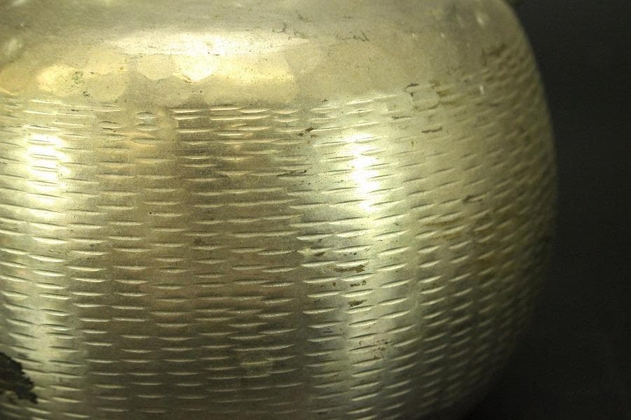 燻銀 銅製 水注 瓶 茶道具(ZE481)