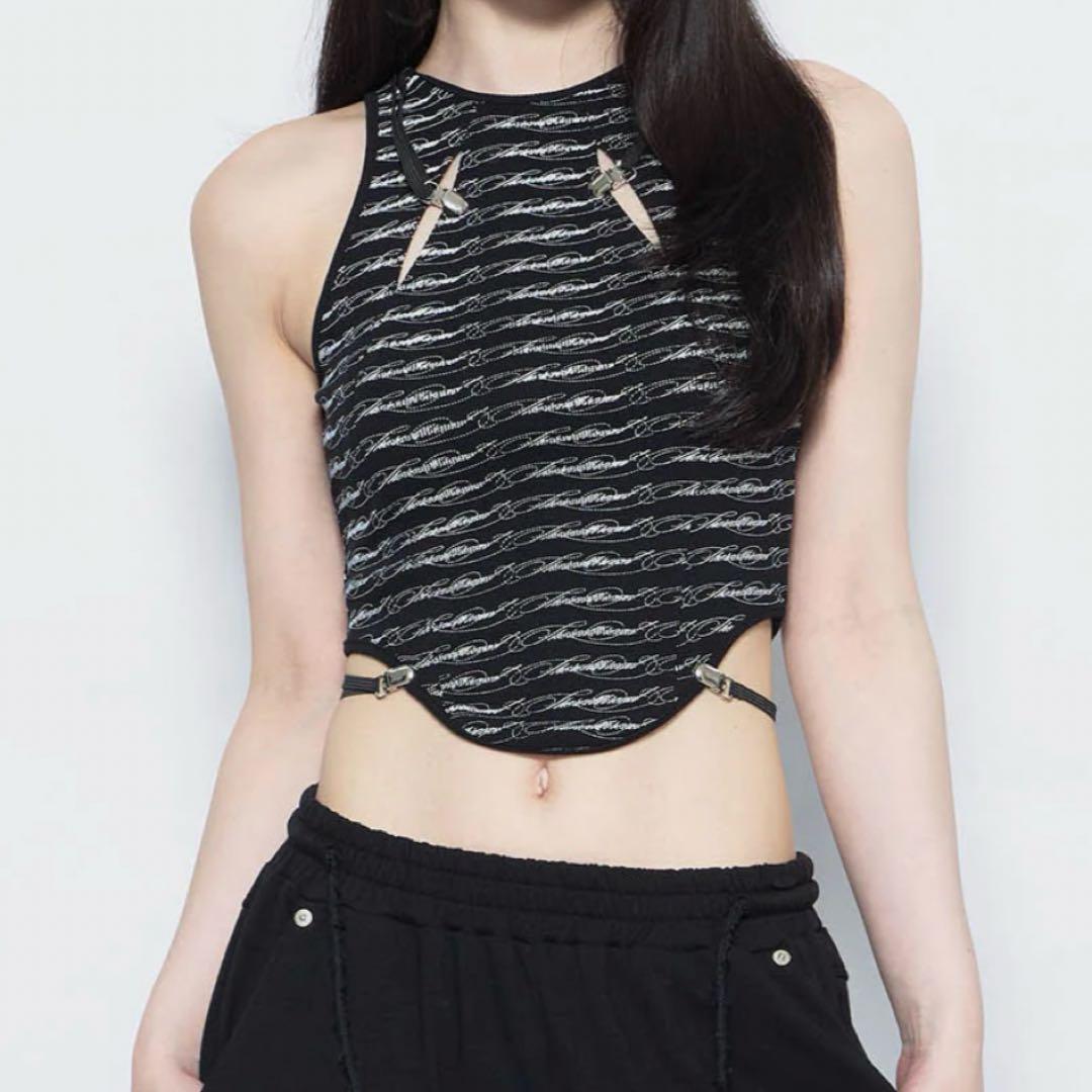 トップス theredthread S clip logo tank