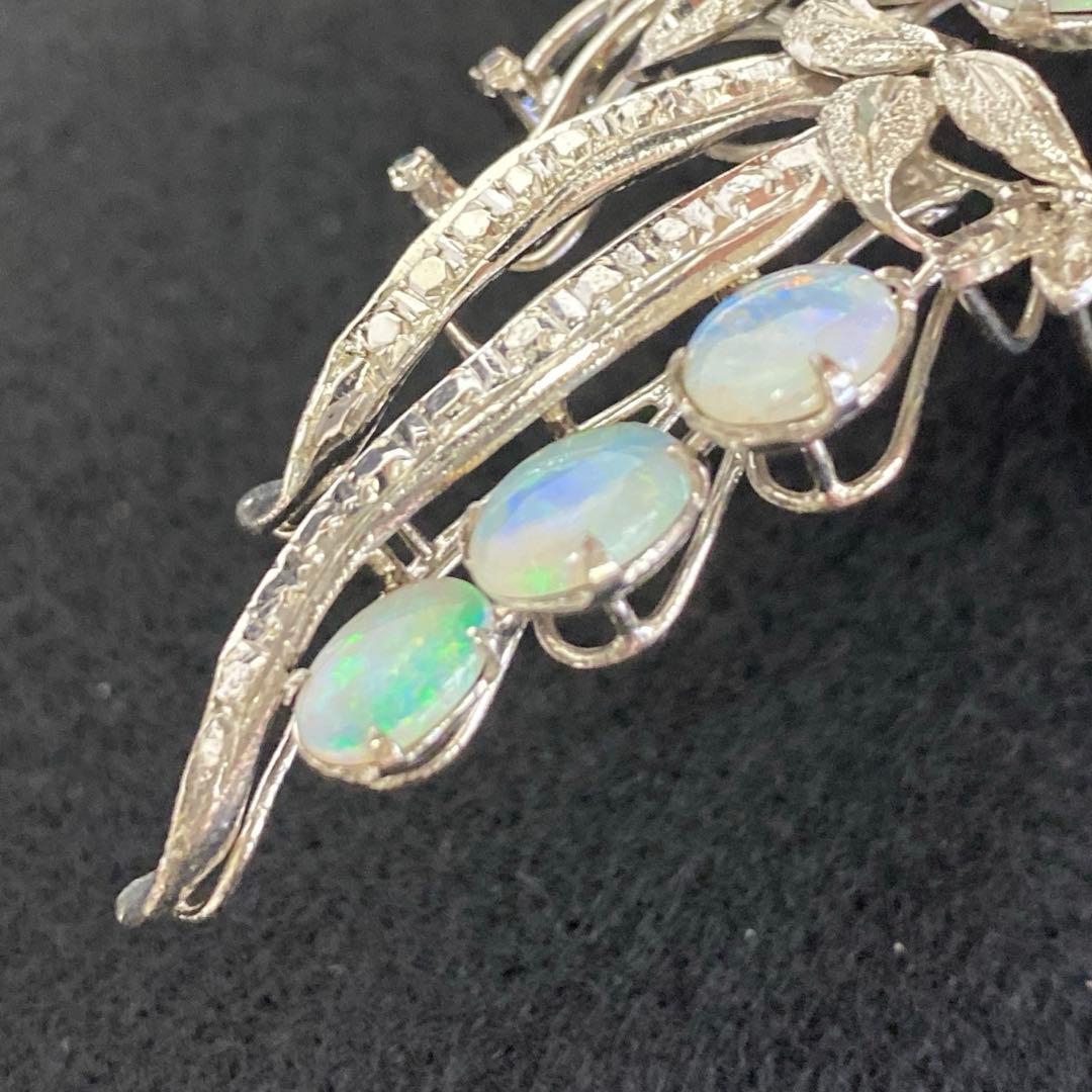 18K刻印 オパールブローチ 12.0g東Y7-0225ア㉜
