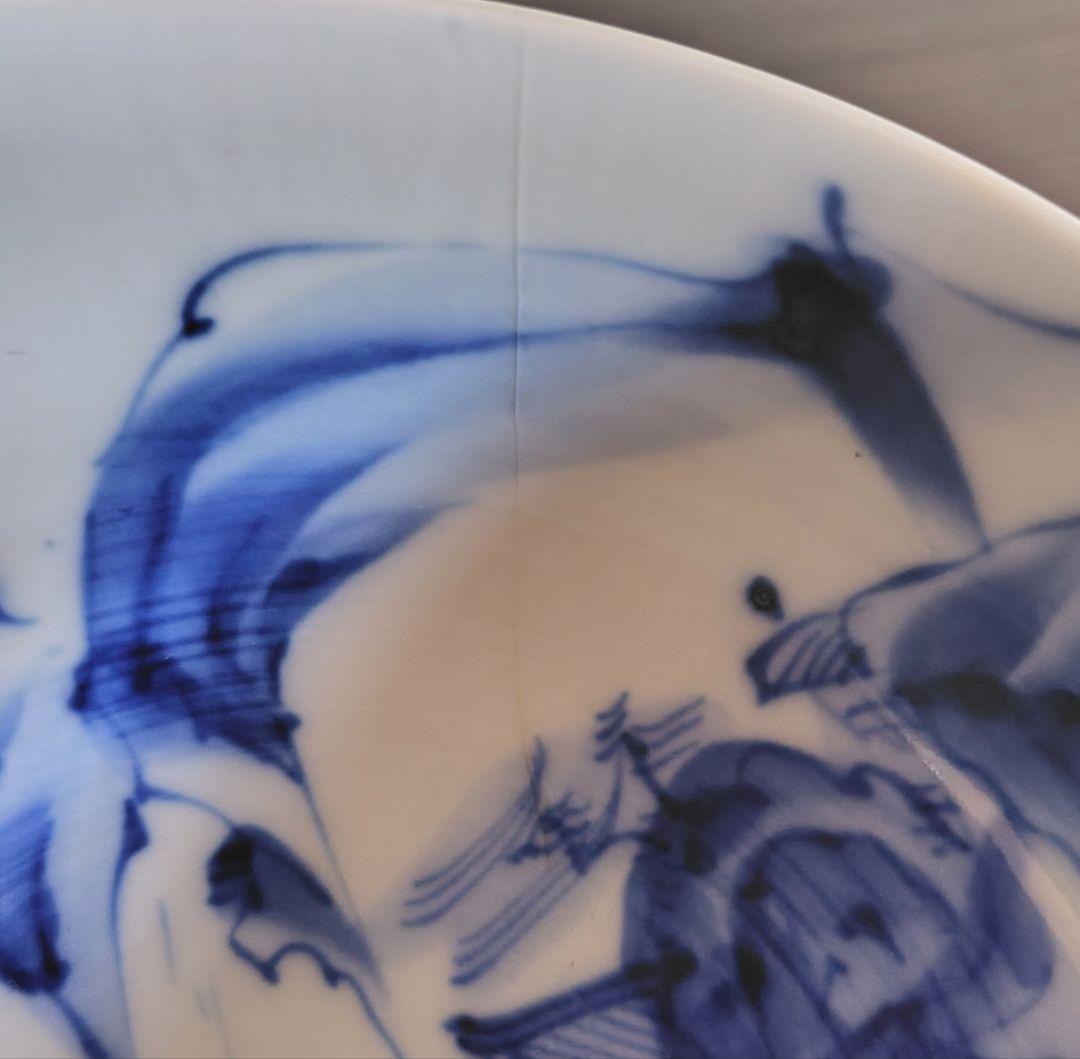 古伊万里 染付 手描き 山水 鉢 大中小3つ アンティーク レトロ 冬 正月 春