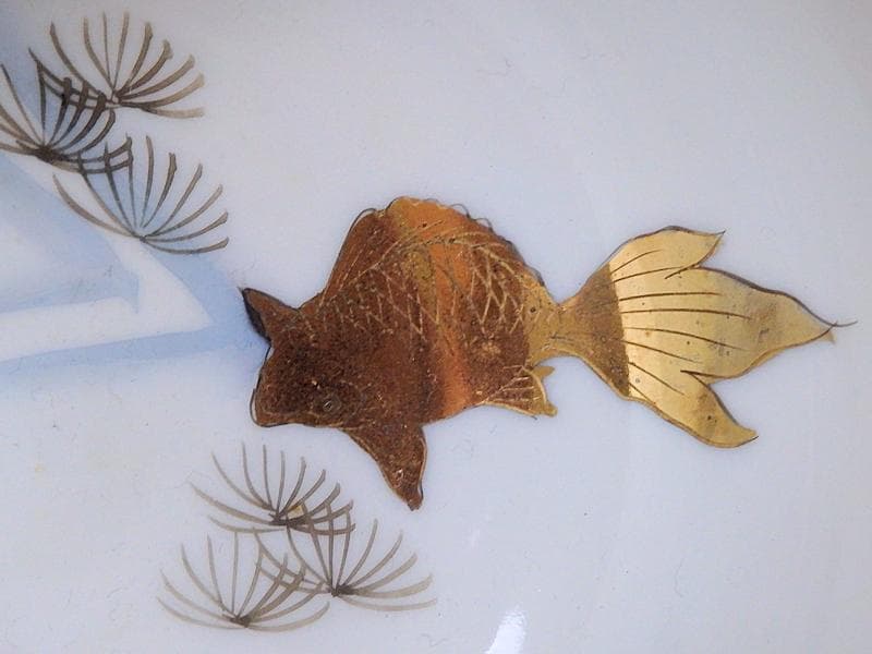 古伊万里 色絵 金魚に藻の図 盃洗 TX0DACG-AS-fbrx