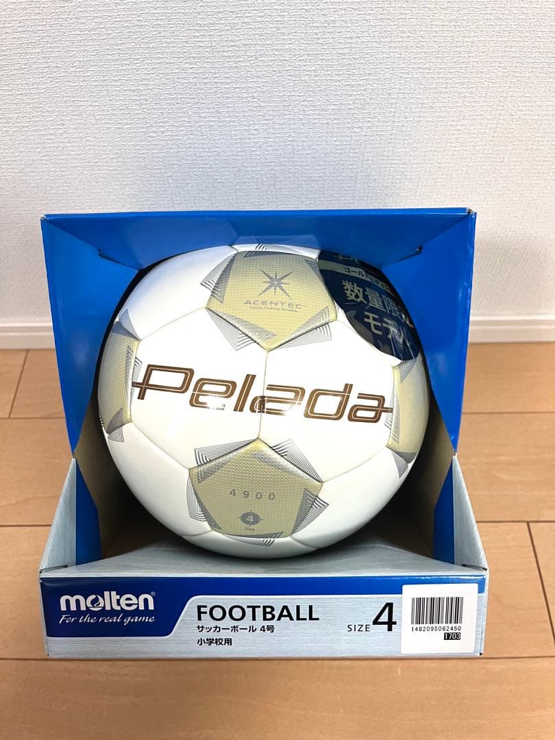 新品】モルテン 限定ペレーダ4900 4号 ゴールドエディション ホワイト