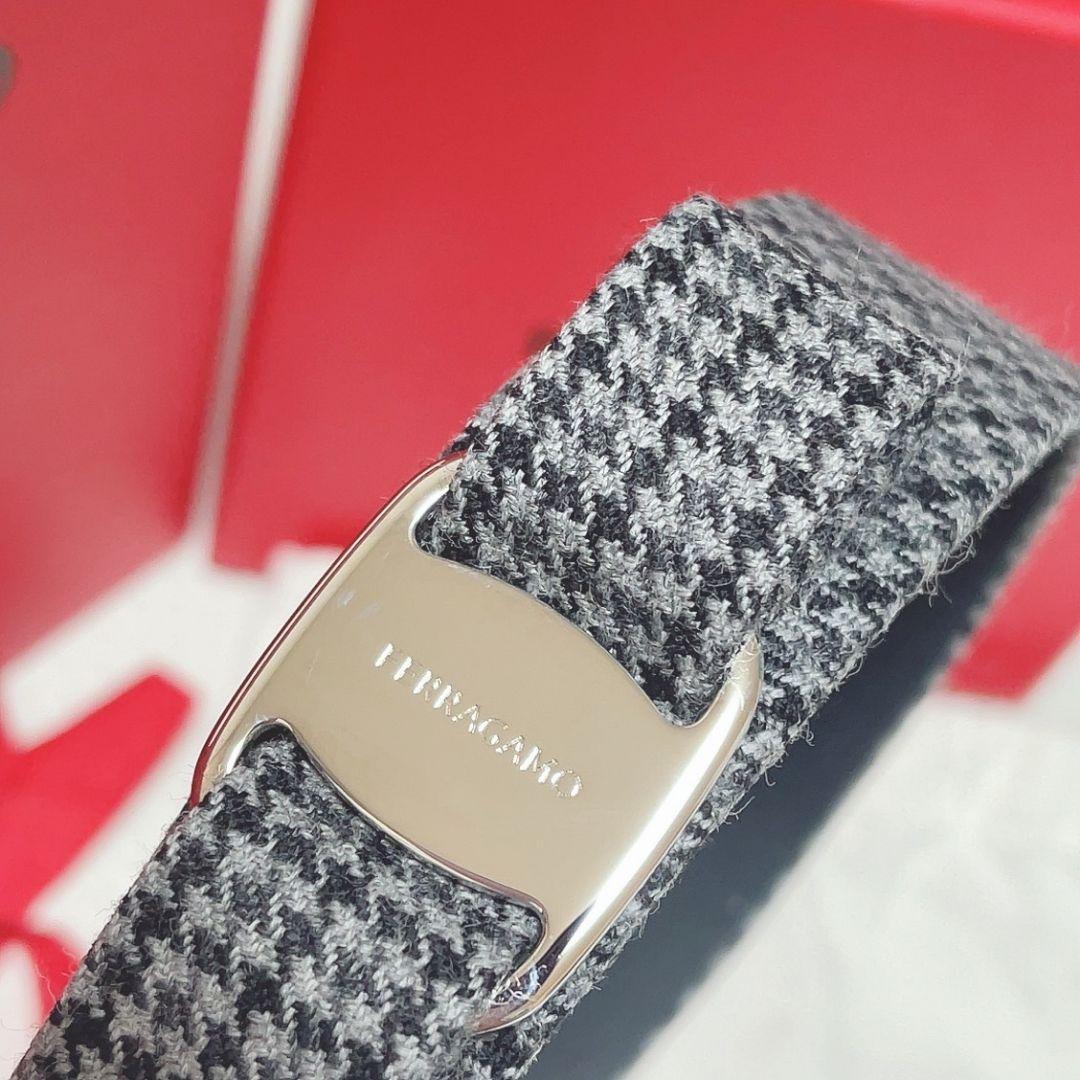 新品Salvatore Ferragamo カチューシャチェック千鳥柄