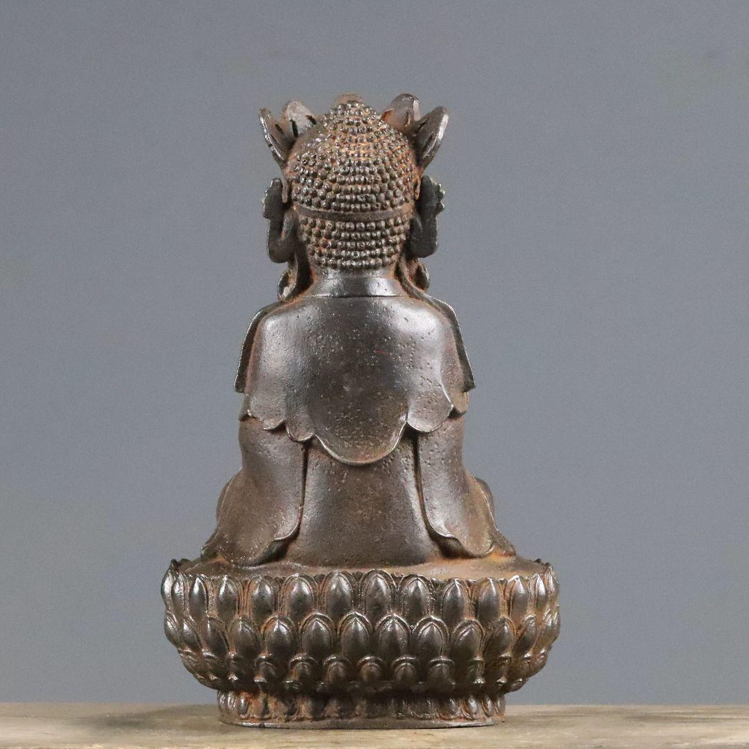 鉄器 鉄仏 仏像 蓮華坐観音菩薩仏像 阿弥佗仏 工芸品 置物