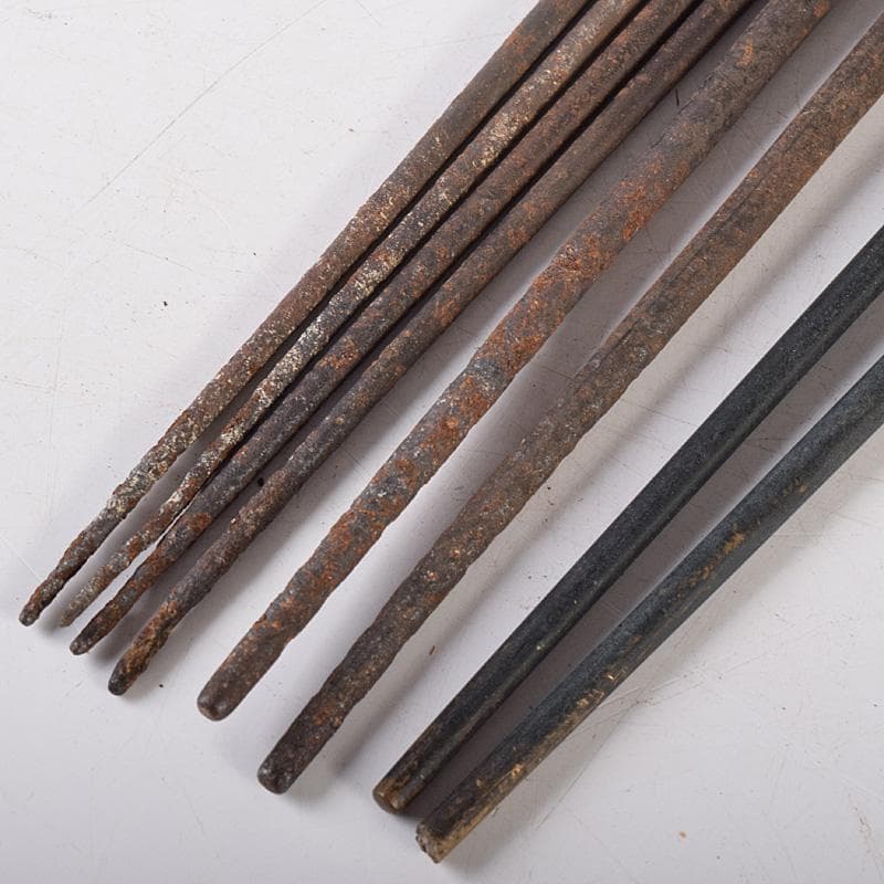 茶道具 古銅 鶴頭火箸 古鉄 銀象嵌宝珠頭火箸など 三種四組 M R8488