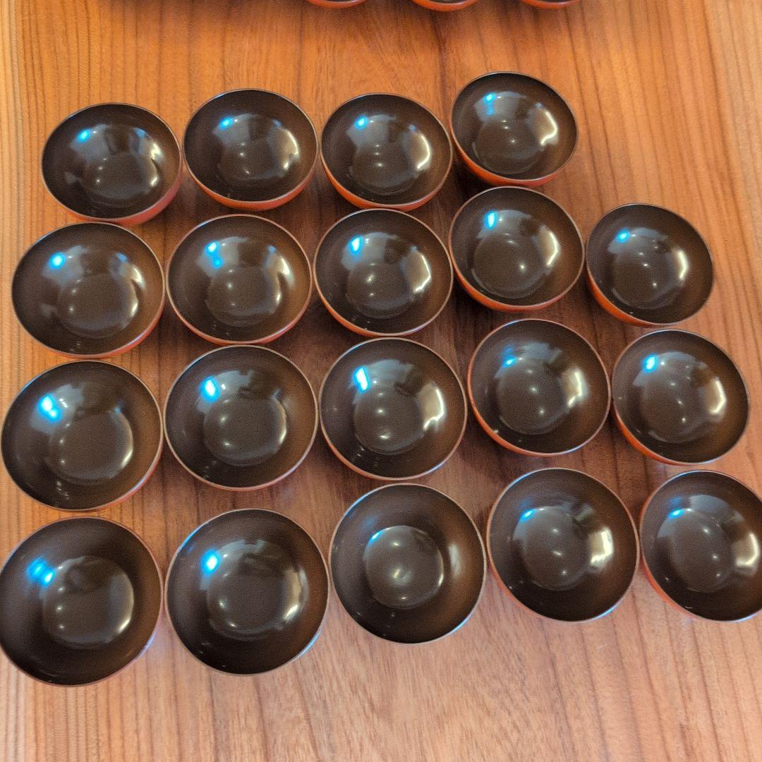 洗朱蒔絵　吸物椀　19客