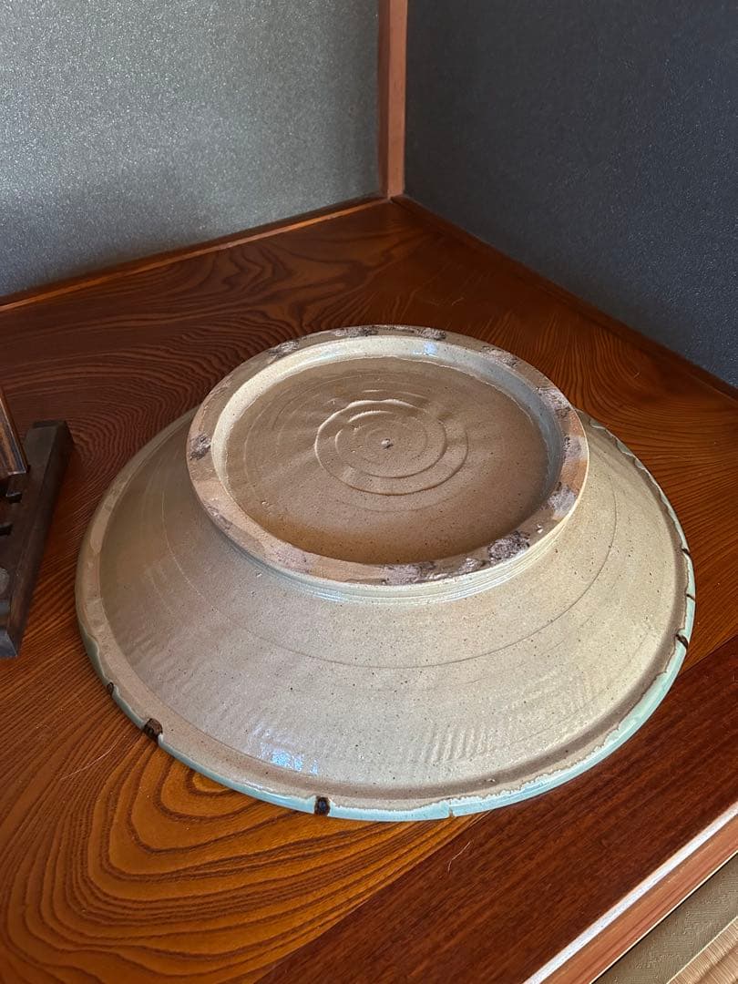 一点モノ‼️】最高級 青柿流皿 大皿 飾り皿 直径約52cm インテリア 和室