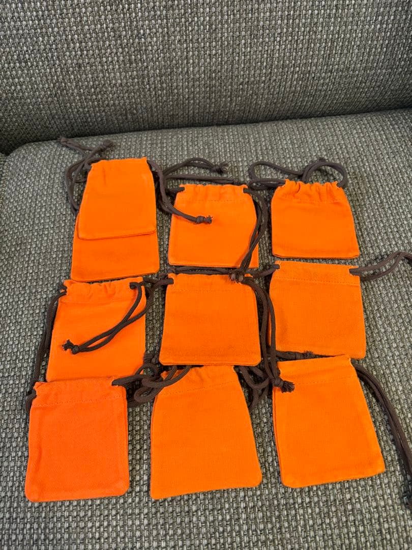 エルメス巾着保存袋アクセサリー入れ（8.5x9cm）10枚セット