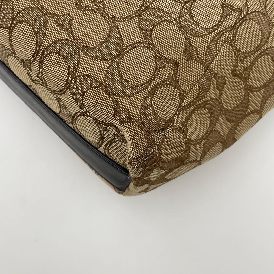 極美品✨保存袋付 コーチ 2way トート ショルダーバッグ キャンバス×レザー