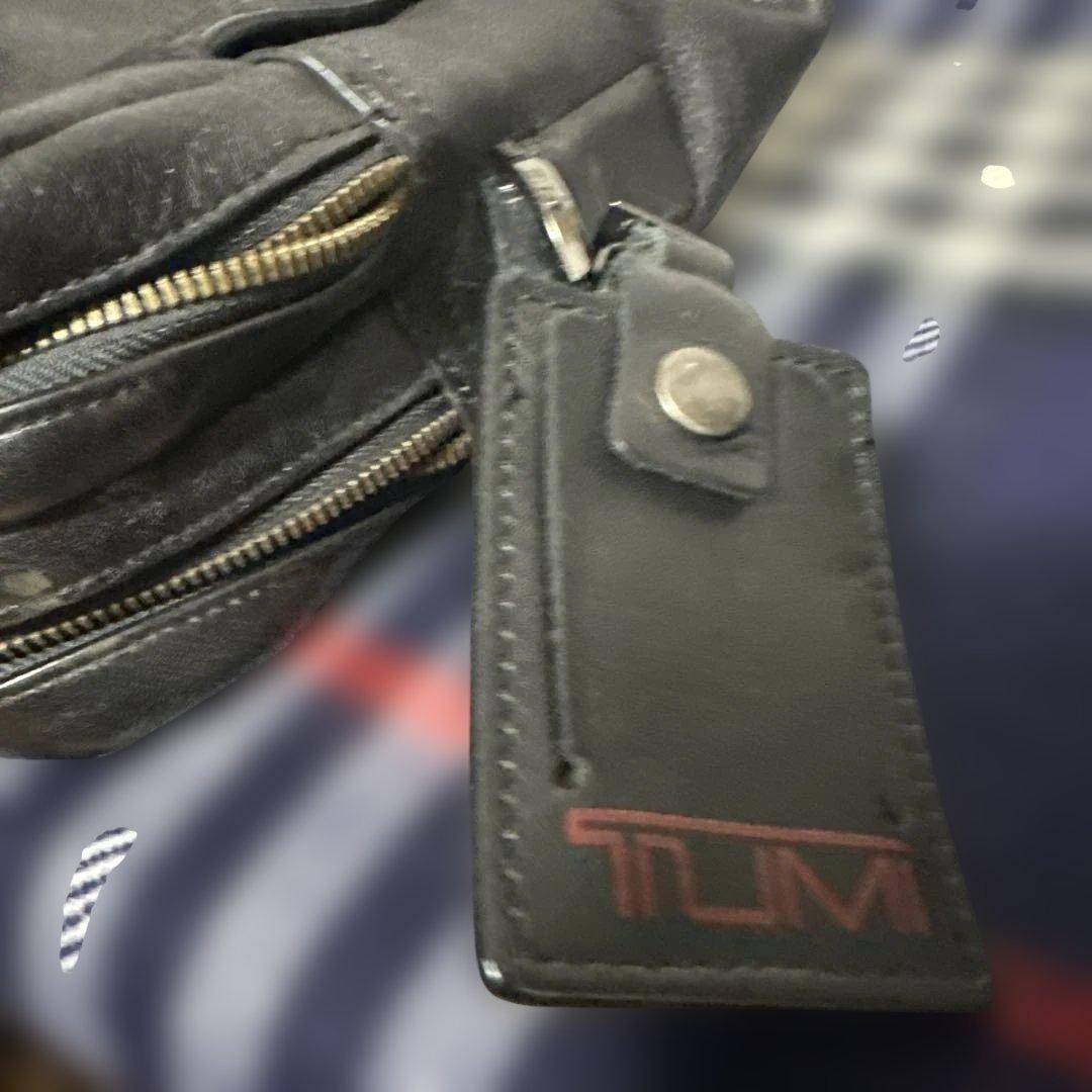 美品　TUMI フラップ付き　レザーブリーフケース　ビジネスバッグ　トゥミ