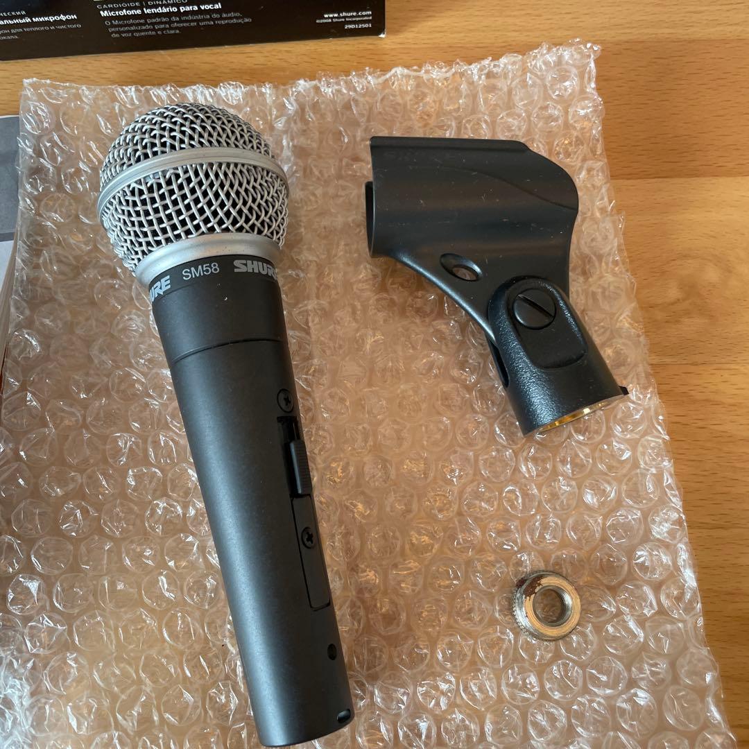 SHURE SM58 ダイナミックマイク 本体　付属品