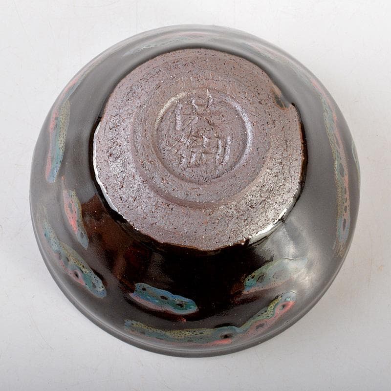 中国 南宋 油滴 曜変天目茶碗 在銘 C 6455