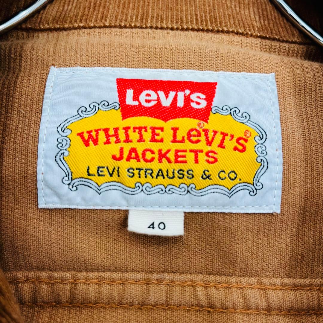 90s WHITE LEVI'S コーデュロイトラッカージャケット【40】