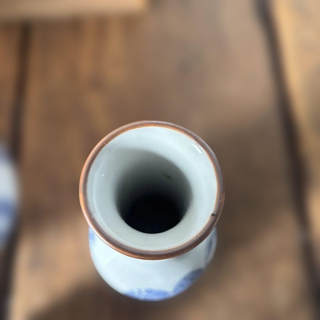 皆具 千古窯造 染付花丸文 水指 建水 蓋置 杓